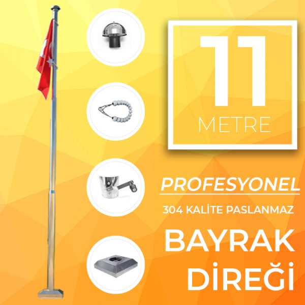 11 Metre Profesyonel Bayrak Direği
