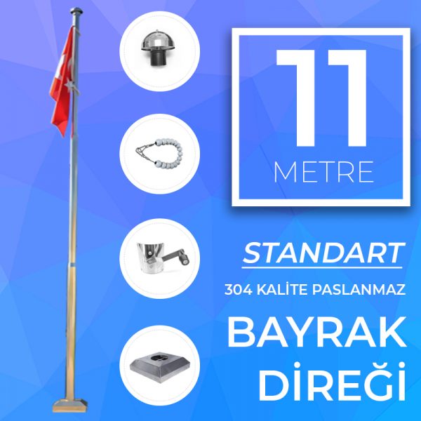 11 Metre Standart Bayrak Direği