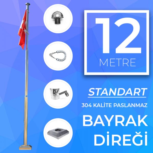 12 Metre Standart Bayrak Direği