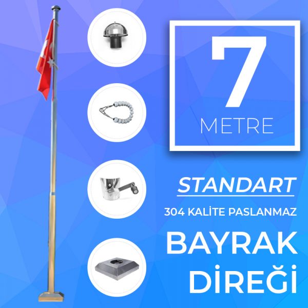 7 Metre Standart Bayrak Direği